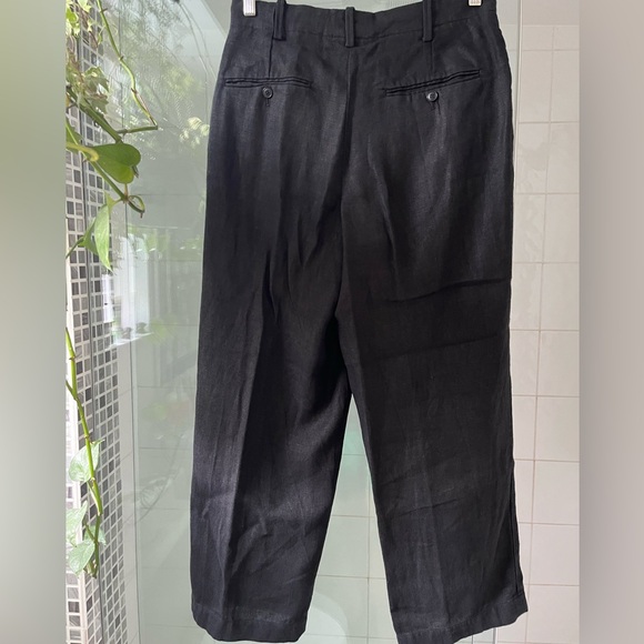 Atelier Gorsch Wide Black Linen Pants - Picture 5 of 10